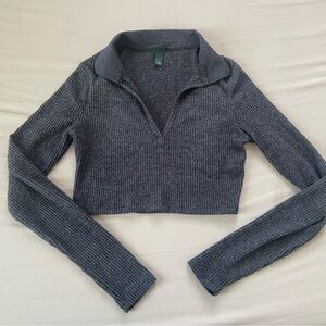 Grey Wild Fable Crop Top Sweater